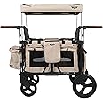 Keenz XC 2.0 - Luxury Comfort Stroller Wagon | Foldable 2 Passenger Double Seater with Adjustable Canopy | Mocha