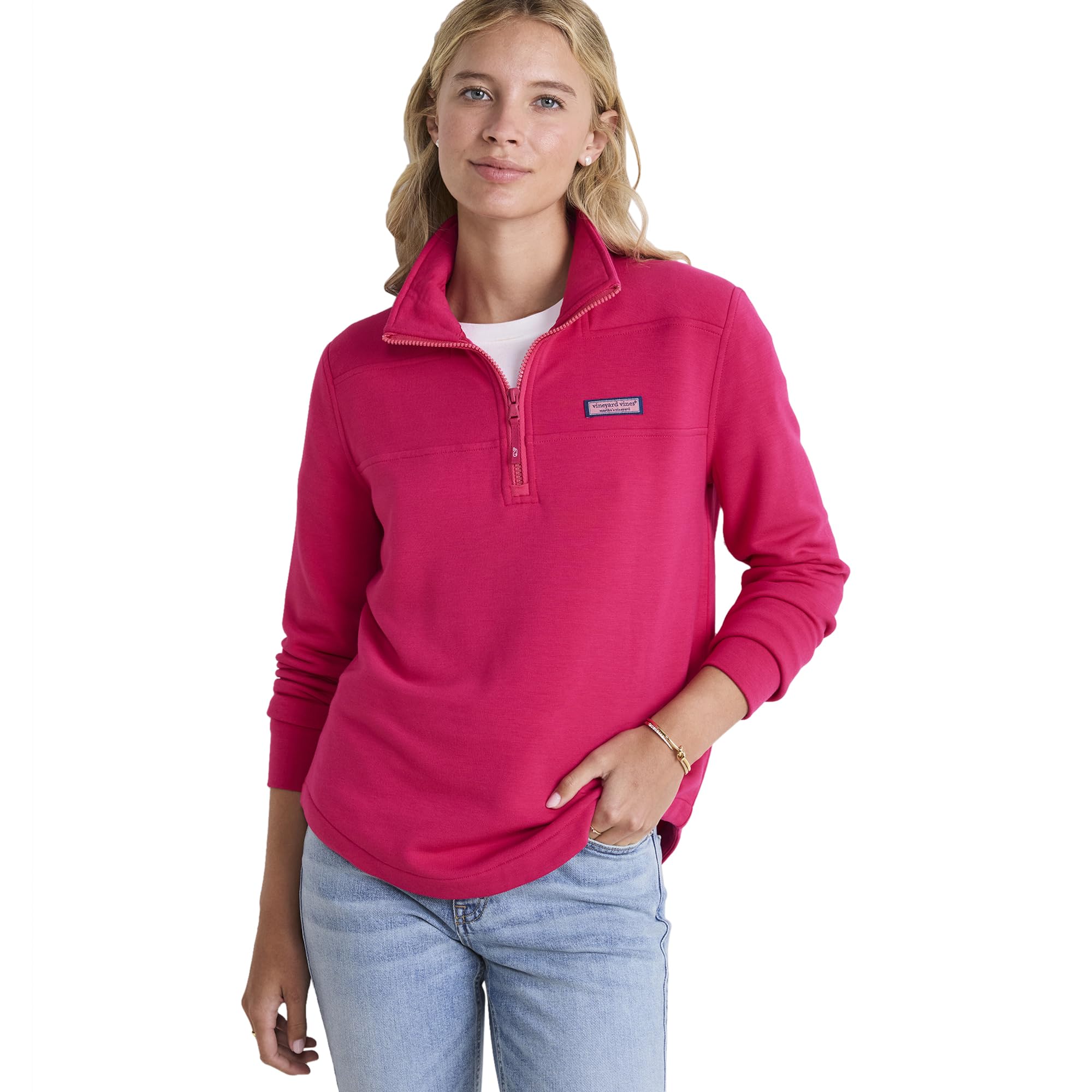 vineyard vines Women’s Dreamcloth Shep Shirt, Charm Pink, XS