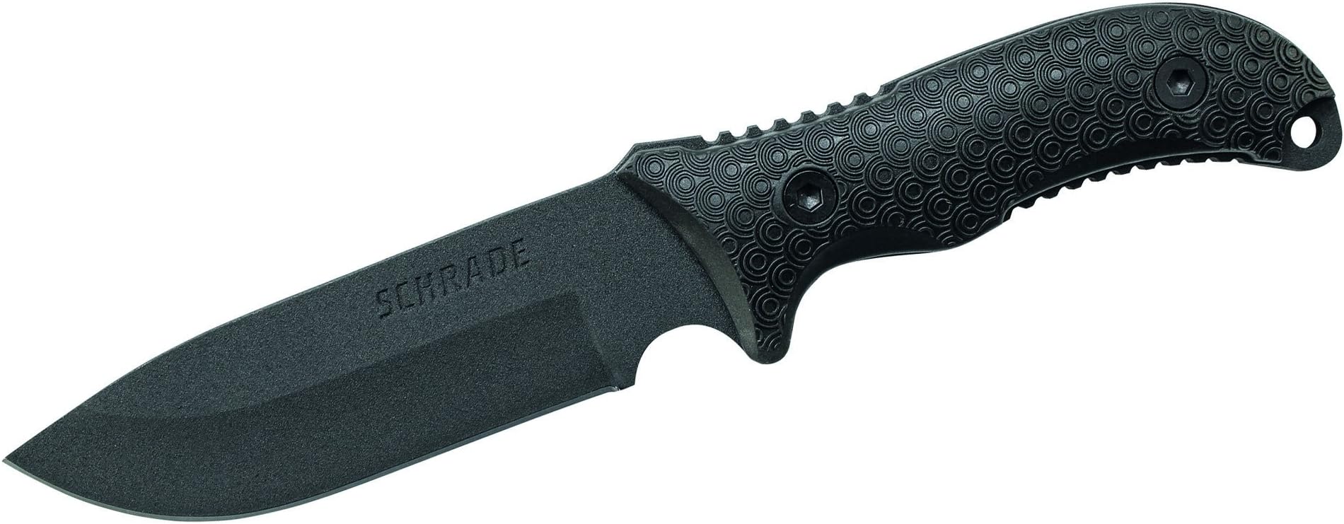 Schrade SCHF36 Frontier 10.4in Stainless Steel Full Tang Fixed Blade Knife with 5in Drop Point and TPE Handle for Outdoor Survival, Camping and Bushcraft