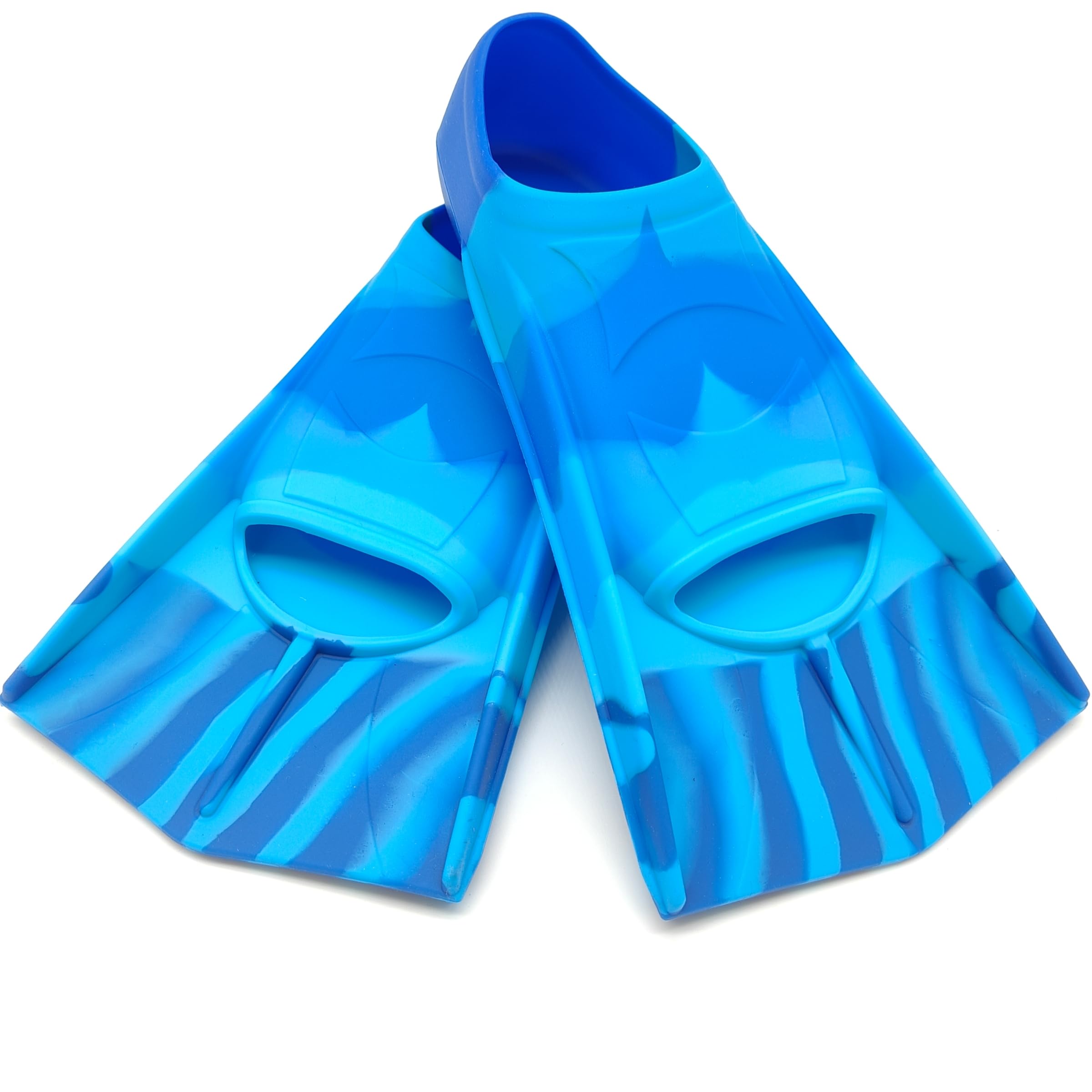 Fadgesy Swimming Training Fins,Comfortable Silicone Flippers for Swimming and Diving,Size Suitable Kids Girls Boys Adults (8MixedColor-24, M) Image