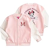 Disney Lilo & Stitch Minnie Mouse Girls Letterman Varsity Bomber Jacket for Big Kids