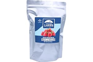 Thousand Lakes Freeze Dried Sliced Strawberries, Premium Fruit - Bulk 5 oz | No Sugar Added | 100% Strawberries