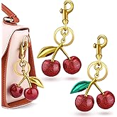 TINKRSTUFF Cherry Bag Charm Cute Key Chains Cherry Purse Charms for Handbags, Strawberry Keychain Valentine Gifts for Women