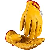 toolant Winter Leather Work Gloves, Warm 3M Thinsulate Lining for Cold Weather Work, Thermal Insulated Gloves