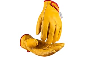 toolant Winter Leather Work Gloves, Warm Thinsulate Lining for Cold Weather Work, Thermal Insulated Gloves