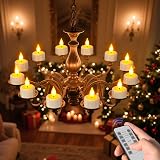 SoulBay Rechargeable Tea Lights 6 Pack with Remote Timer USB-C Candles view 3