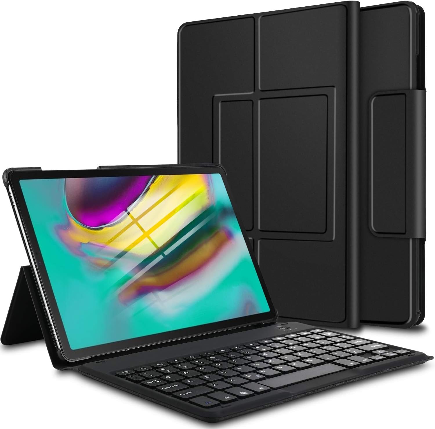 IVSO Keyboard Case for Samsung Galaxy Tab S5e T720/T725 10.5 (QWERTY), Ultra-Slim Case with Undetachable Wireless keyboard for Samsung Galaxy Tab S5e 10.5 T720/T725 2019, Slate