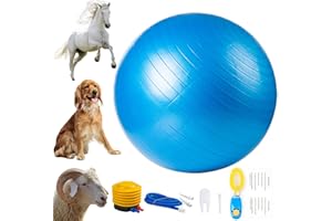 capuca Large Horse Balls for Play - 30 Inch Anti-Burst Mega Herding Ball Giant Horse for Dogs Goats Horses to Play with Pump（Blue）