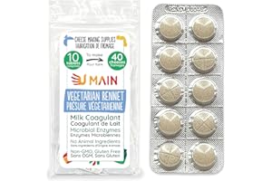 Vegetarian Rennet Tablets for Cheese Making – Microbial Rennet, 10 Tablets | U MAIN Kits