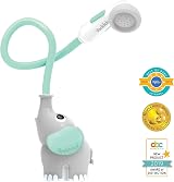 Yookidoo Elephant Bath Shower Head Turquoise Baby Rinser with 2 Trunk Knobs view 8