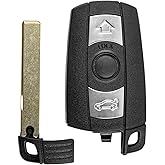 Vurkcy Key Fob Replacement for 2006-2011 BMW 3 5 Series, 325i, 328i, 330i, 335i, 525i, 528i, 530i, 535i, 550i& More Car Keyless Entry Remote Control Start, KR55WK49127, 3 Btn
