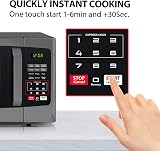Toshiba 800W 23L Microwave Oven - Digital Display, Auto Defrost, Black view 3
