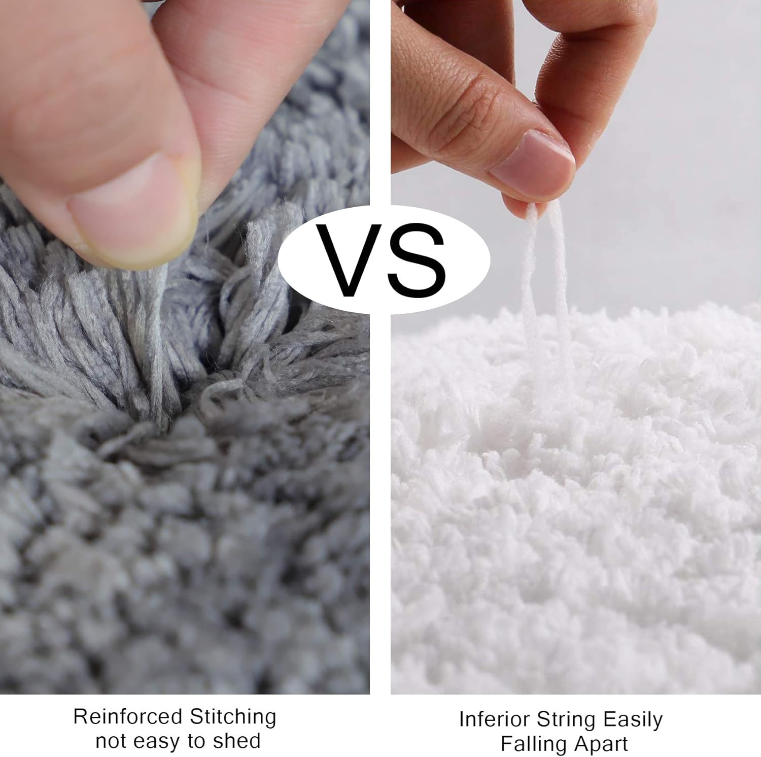 Soft Plush Bathroom Rug Bath Mat 20" x 32",Non-Slip Microfiber Fluffy Shaggy Water Absorbent Bath Rug Carpet,Machine Washable Rectangular Runner Area Rug Mats for Floor/Kitchen,Lava Grey: Home & Kitchen