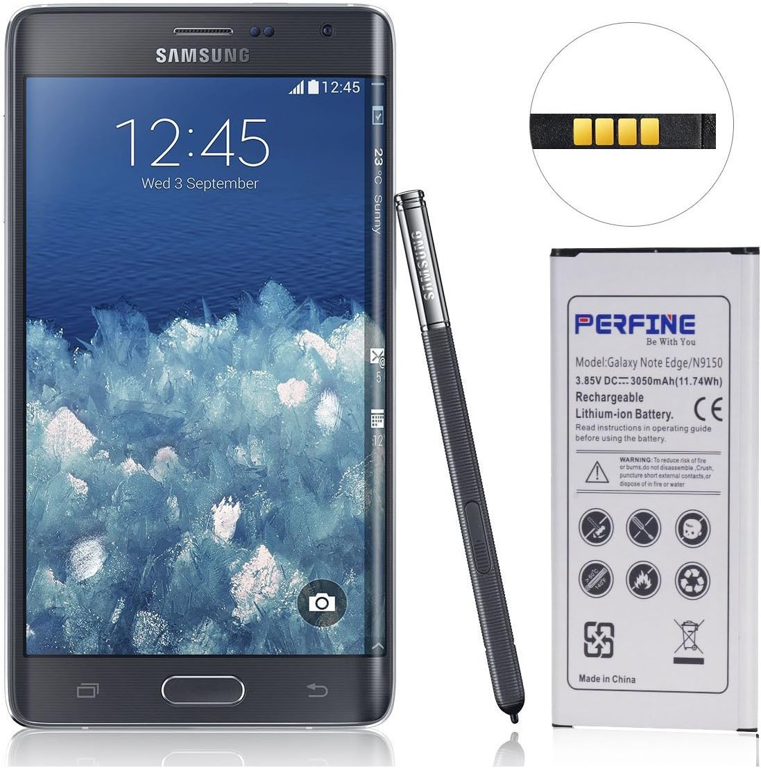 Perfine Battery for Galaxy Note Edge 3050mAh Battery Suitable For Samsung Galaxy Note Edge / N9150/ N915k / N915L / N915S / EB-BN915BBE / EB-BN915BBC Battery With NFC Function