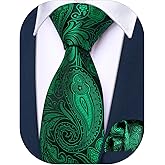 Barry.Wang Ties for Boys 47.2" Self-Necktie Kids and Pocket Square Set Teenager Uniform Graduation Performance Age 6-15