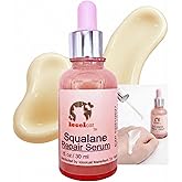 Icoolcat Squalane Repair Serum for Face - 30ml Pink Bottle - Deep Hydrating & Barrier Support - Lightweight Non-Greasy Facial Oil for Dry & Sensitive Skin