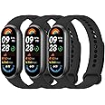 Meliya Bands Compatible with Xiaomi Smart Band 9/8, 3-Pack Soft Silicone Adjustable Sport Wrist Strap for Women & Men