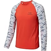 BASSDASH Youth UPF50+ Camo Long Sleeve Fishing Shirt UV Protection Quick Dry Tee
