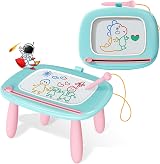 Kikidex Magnetic Drawing Board 8.7in for Toddlers Age 1-3 Mint Blue