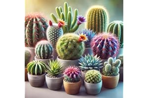 Cactus Variety Mix Seeds – Non-GMO Succulent & Cacti Seeds for Indoor Growing – Drought-Tolerant Desert Plants – Unique Shape
