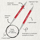 KnitPro Zing Fixed Circular Needles 40" 100cm 9.00mm Aluminum view 3
