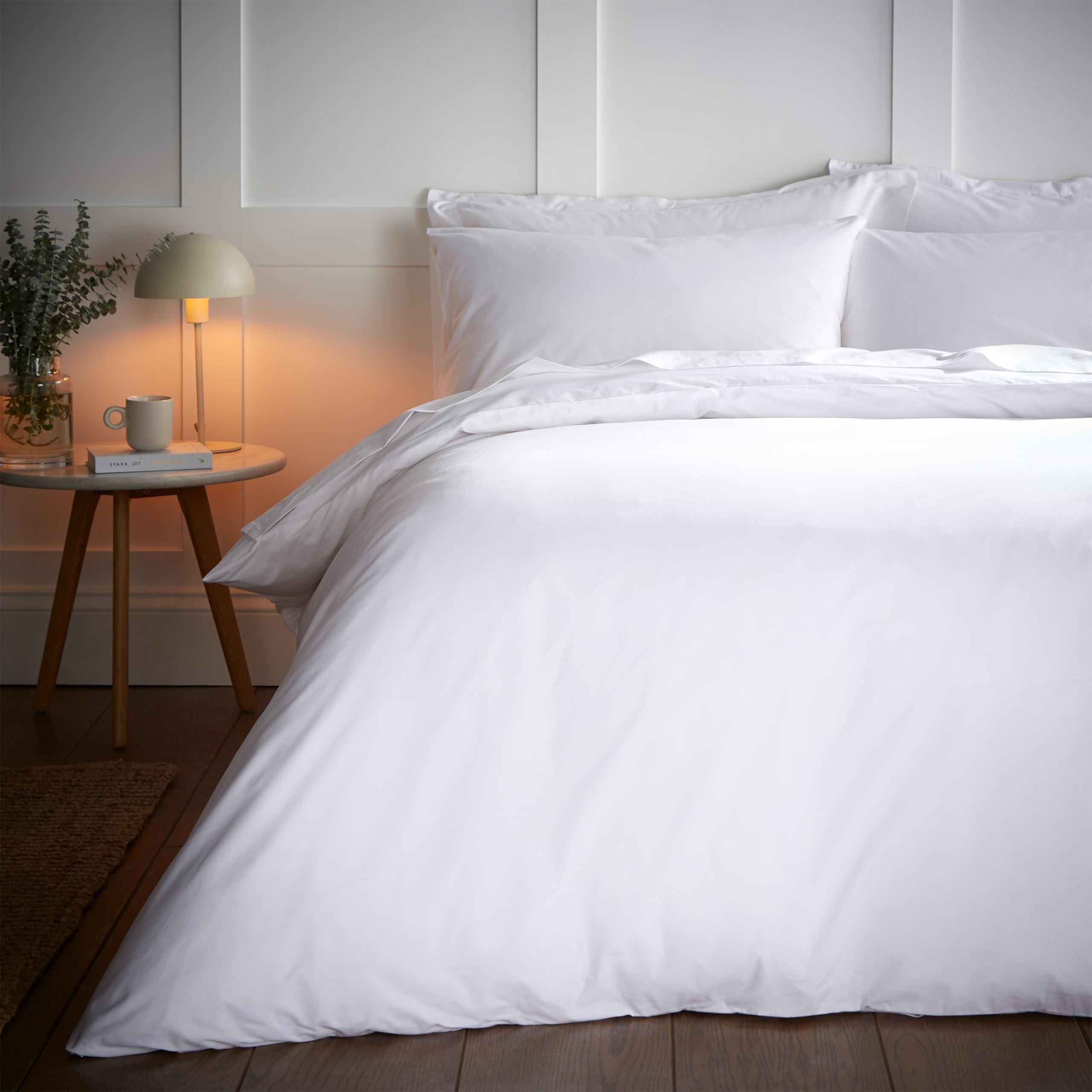 Bianca 200 Thread Count Temperature Controlling TENCEL™ Lyocell Double Duvet Cover Set with Pillowcases White