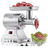 VEVOR Meat Grinder, 552 Lbs/H, #12 Electric Meat Mincer, 750W/1 HP Motor | Includes Two Plates, Three Stuffing Tubes and a Kibbe Kit for Kitchens or Restaurants, with Sausage Making and ETL Listing