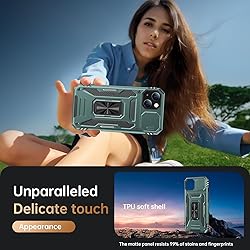 Goodon for iPhone 14 Plus Case with Sliding Camera