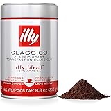 illy Classico Ground Espresso, Medium Roast, 100% Arabica Coffee Blend Can, 8.8 Ounce (Pack of 6)