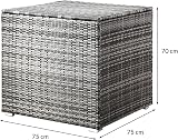 CASARIA Polyrattan Garden Cushion Storage Box 318 L Grey 75x75x70cm view 7