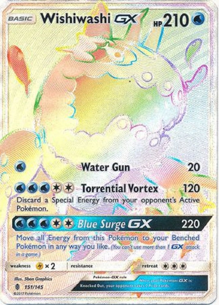 pokemon wishiwashi card Pokemon Wishiwashi GX 63/236  Unified Cards