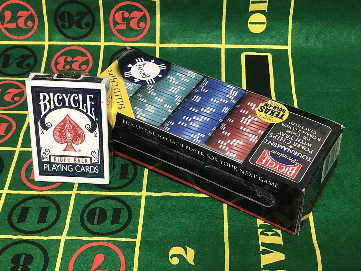 Bicycle Clay Poker Chip Set 100 Count Toys & Games