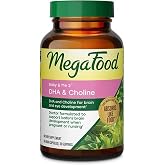 MegaFood Baby &amp; Me 2 DHA &amp; Choline Prenatal Vitamins, 60 Liquid Capsules | Doctor Formuated, Choline &amp; Plant-Based DHA for Baby's Brain &amp; Eye Development During Pregnancy, Non-GMO, Vegan, 30 Servings