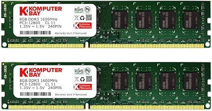 Amazon Komputerbay デスクトップ用メモリ Ddr3 1600mhz Pc3 Ecoパッケージ 8gbx2 Komputerbay メモリ 通販