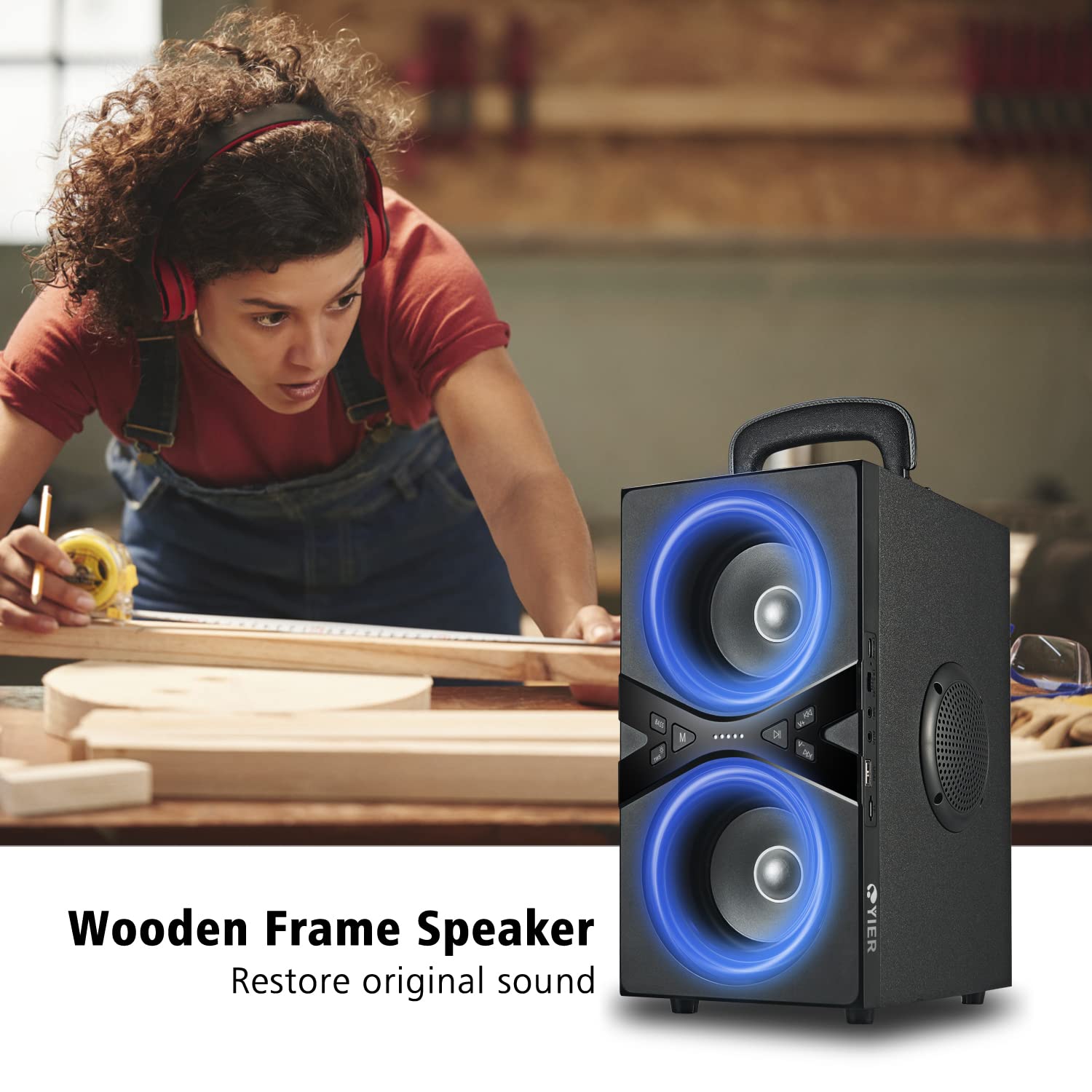 Mua Bluetooth Speakers, Wireless TWS Portable Speaker with Lights,100dB ...