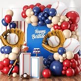Baseball Balloon Arch Kit, Baseball Themed Boys Party Decorations | Includes Baseball Glove Foil Balloons, Decorations For Baseball Birthday, Summer Party And Baby Shower Celebrations