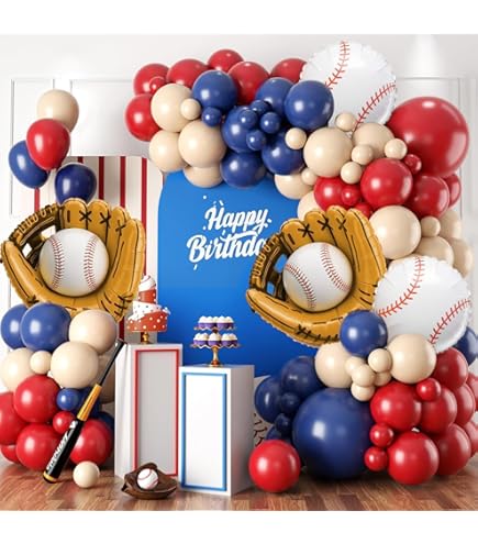 Avezano Baseball-Geburtstags-Hintergrund 2,1x1,5 M – Sport-Thema Für Jungen-Party