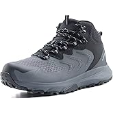 OUTJET Men's Waterproof Hiking Boots Lightweight Comfortable Outdoor Walking Trail Boots Shoes