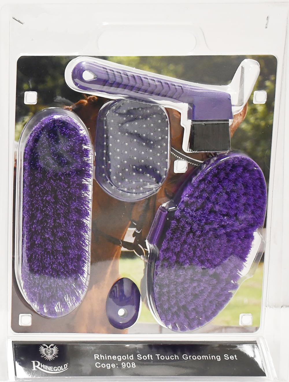 Rhinegold Soft Touch Grooming Blister Pack, Purple