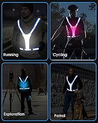 Zacro LED Reflective Vest Running Gear, 5 Lights