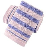 sense gnosis Stripe Hand Towel Set of 2 Soft 100% Cotton Two-Tone Pink and Purple Striped Light Weight Highly Absorbent Quick Dry Hand Towels for Bathroom Valentines Day Gifts 13 X 29 in