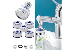 PYSUG Sink Water Filter Faucet: Faucet Filter-360° Rotating Faucet Filters Purifier Kitchen Tap Filtration Removes Chlorofluoride Heavy Metal Hard Water Suitable for Home Bathroom & Kitchen