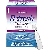 Refresh Celluvisc Lubricant Eye Gel For Dry Eyes, Preservative-Free Drops, 0.01 Fl Oz Single-Use Containers, 30 Count