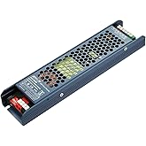 JOYLIT 24V Power Supply 150W CE, 100-130V AC Convert to DC 24 Volt LED Driver 6.25A Max, Ultra Thin Fanless LED Transformer for LED Tape, 3D Printer, CCTV (24V 150W)