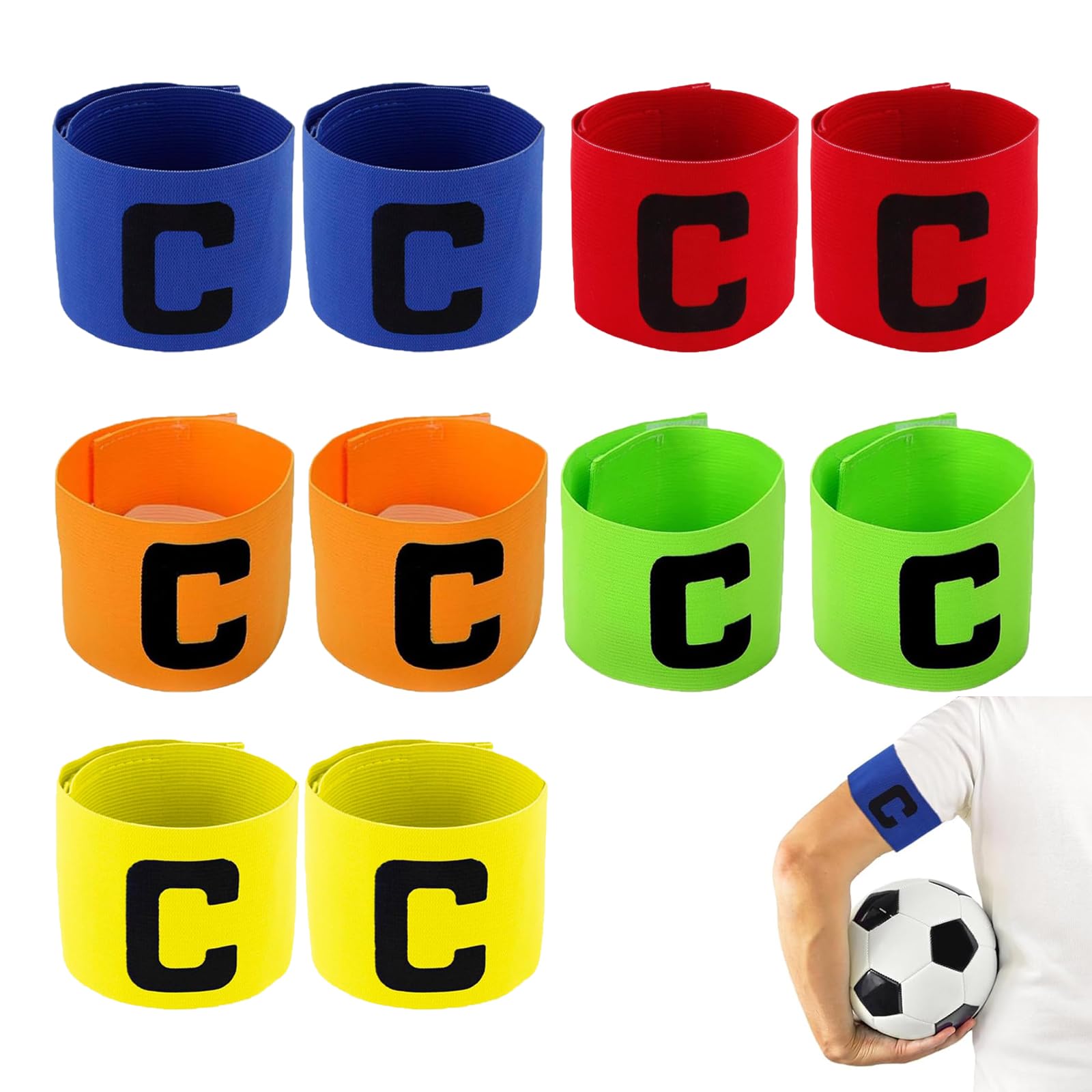 WPNCYK 10pcs Captains Armband, Captains Armband Kids, Kids Captain Armband Football, Football Captain'S Armbands, Kids Captain Armband For Youth Adult Junior Sport Hockey Rugby Netball