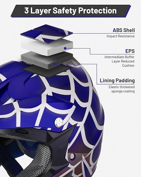 OUMURS DOT YOUTH DIRT BIKE HELMET,KIDS ATV HELMETS WITH GLOVES GOGGLES FOR YOUTH BOYS GIRLS 5-14 AGES,FOUR WHEELER HELMET KIDS MOTOCROSS BMX MX UTV SNOWMOBILE GO KART FULL RIDING RACING SKATEBOARD