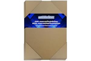 Lot de 15 feuilles d'aggloméré marron 80 points extra épais 14 x 21,6 cm Demi-lettre .080 Pied à coulisse XX carton épais aus