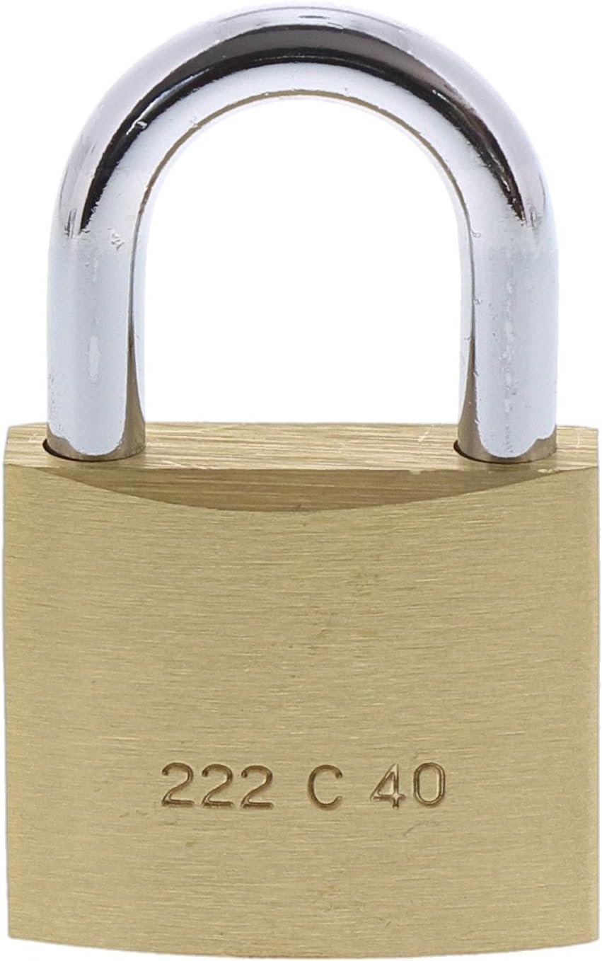 Burg-Wächter Padlock, Set of 3, 4 Keys, Trio 222, Trio 222 40 GL SB, Gold, 6 mm Bügelstärke - Image 3