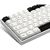 XDA White Keycaps, XVX Japanese PBT Keycap Sets, Bow Key caps 75 Percent Dye-Sublimation Keyboard Keycaps for 61/64/68/84/87/