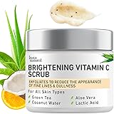 Brightening Vitamin C Face Scrub - Natural Cleansing Exfoliator - Blackhead Reducing Facial Mask - Deep Pore Cleanser - Gentl